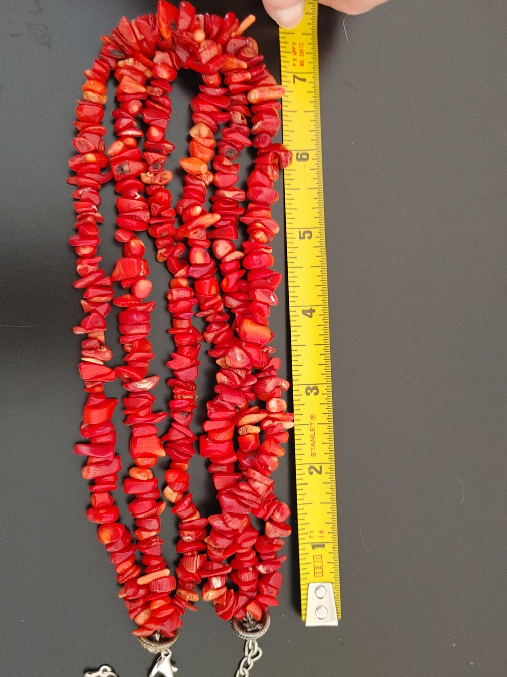 Red Multi-Strand Coral Necklace - Unbranded - Picture 4 of 4